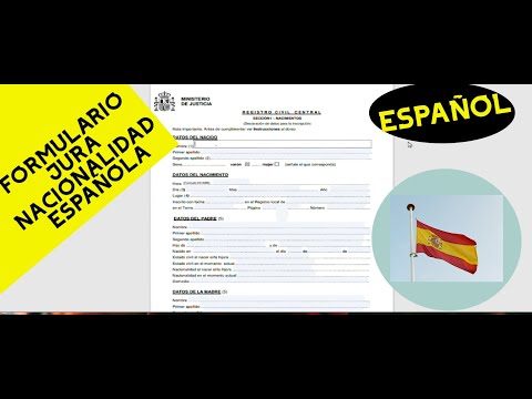 Declaración de datos para la inscripción en el registro civil