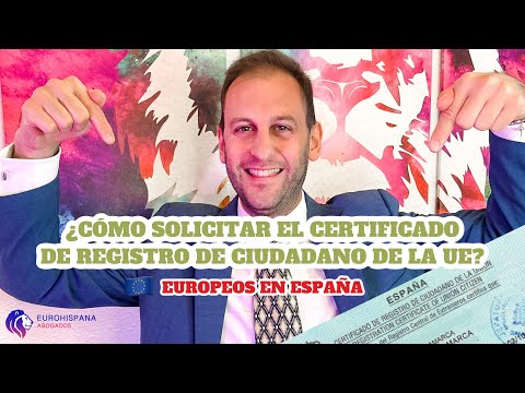 Cómo obtener el certificado de registro de ciudadano de la U.E.