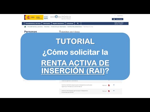 Cómo solicitar la ayuda RAI por internet