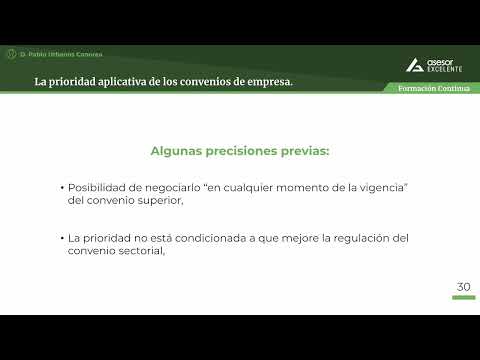 La prioridad aplicativa del convenio de empresa