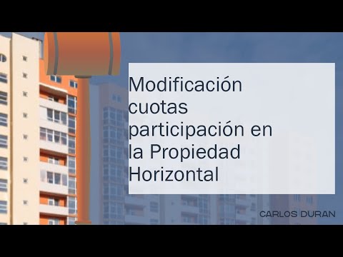 Cuota de participación en propiedad horizontal